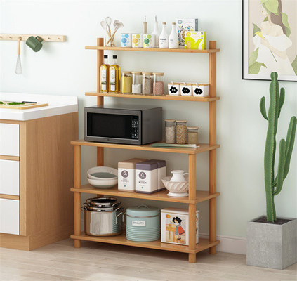 MultiFunctional Wood Kitchen Microwave Rack stand 5 Tier