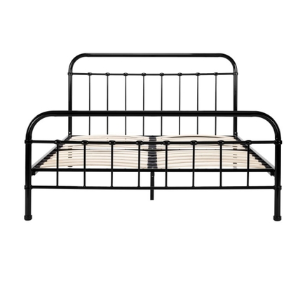 ODM Modern Convertible Wooden Metal Furniture Black Iron Bed Frame King