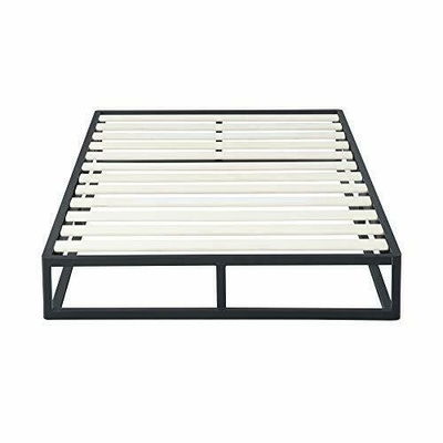 Customized King Metal Bed Frame Wrought Iron Bed Frame With Wooden Slats