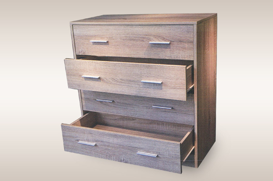Antique Oak Timber Bedside Table Nightstand With 4 Drawers