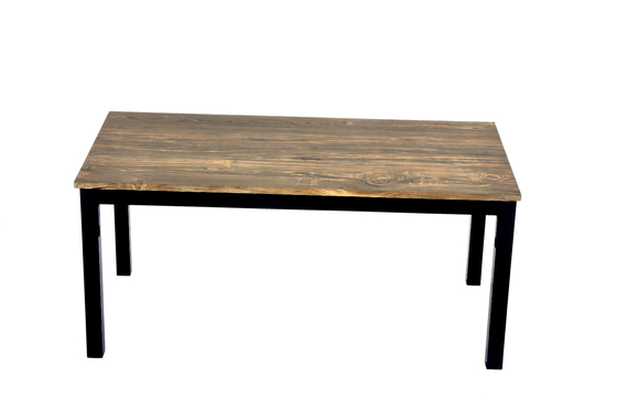 Modern Wood And Metal Coffee Table Rectangle Home Furniture
