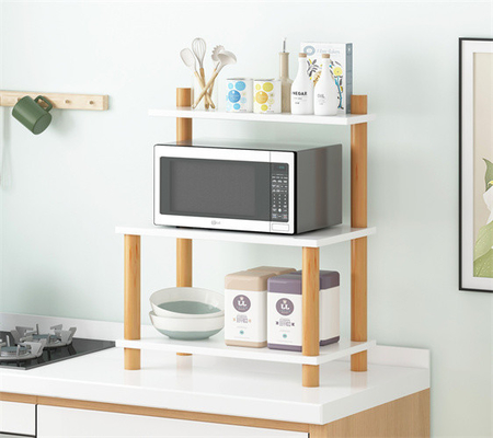 Countertop Assembled Kitchen Microwave Rack Storage Shelves 3 Tier