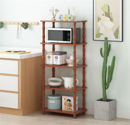 MDF Wooden Kitchen Bakers Microwave Oven Rack Furniture Saving Space 5 Tier
