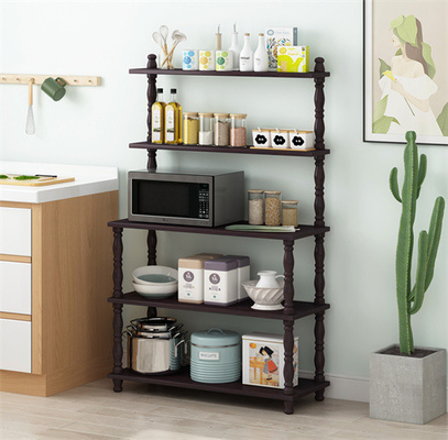 MultiFunctional Wood Kitchen Microwave Rack stand 5 Tier
