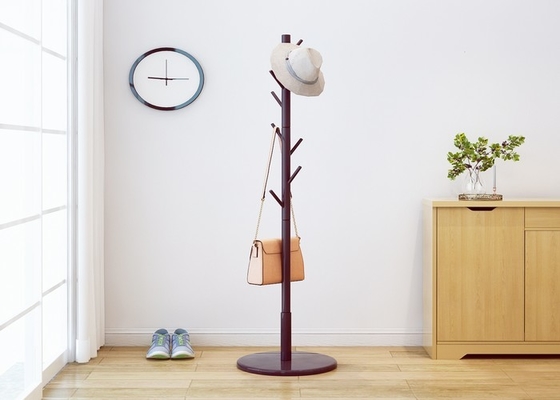 Space Saving Adjustable Pinewood Handbag Hanger Stand Wooden Tree