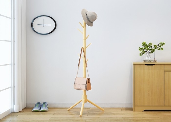 Freestanding Triangle Hat Coat Stand Clothes Hanger Stand Wooden