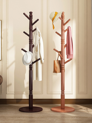 Adjustable Tree Corner Coat Stand Hanger For Room Cloth Briefcases Round Base