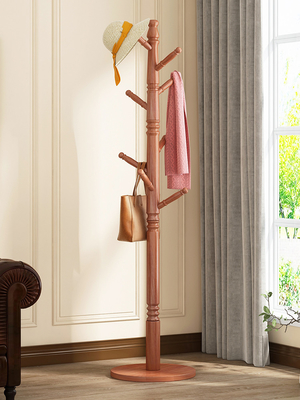 Adjustable Tree Corner Coat Stand Hanger For Room Cloth Briefcases Round Base
