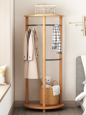 Semicircular Corner Coat Rack Hanger Stand Clothing Display Rack