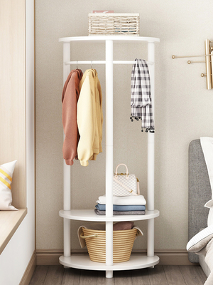 Semicircular Corner Coat Rack Hanger Stand Clothing Display Rack