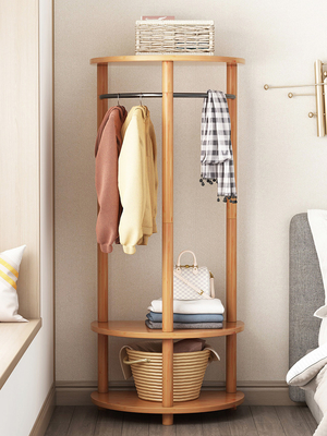 Semicircular Corner Coat Rack Hanger Stand Clothing Display Rack