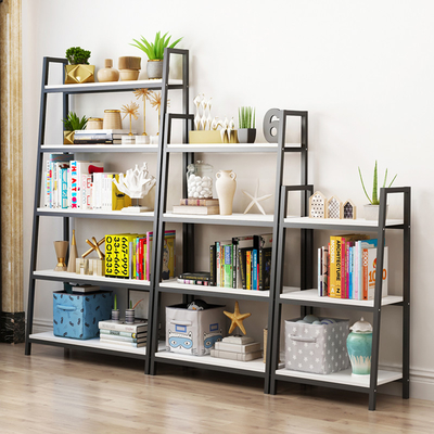 Industrial Metal And Wood Book Shelves for Library Living Room