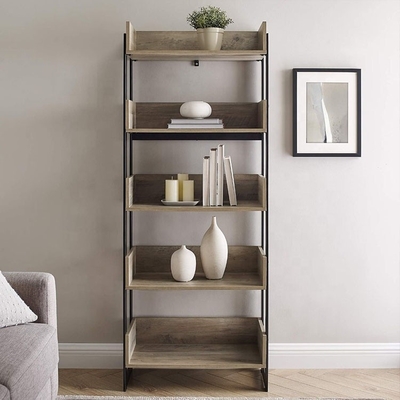 Rustic Wooden Metal Shelving Display Rack Shelf For Home Office