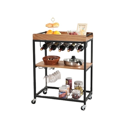 Strong Bearing 3 Tier Mobile Utility Kitchen Bar Cart Kitchen Trolley On Wheels