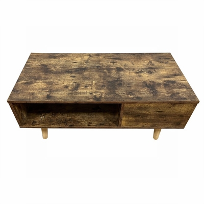 Mid Century 72&quot; TV Console Cabinet Table With Storage Shelves