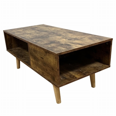 Mid Century 72&quot; TV Console Cabinet Table With Storage Shelves