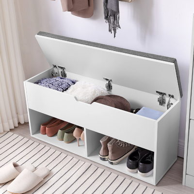 SGS Entryway Small Cube Shoe Rack Furniture Wooden Shoe Cupboard With Seat