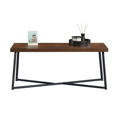 ODM Outdoor Nesting Wood And Metal Coffee Table Modern Style With Cross Legs