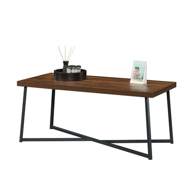 ODM Outdoor Nesting Wood And Metal Coffee Table Modern Style With Cross Legs
