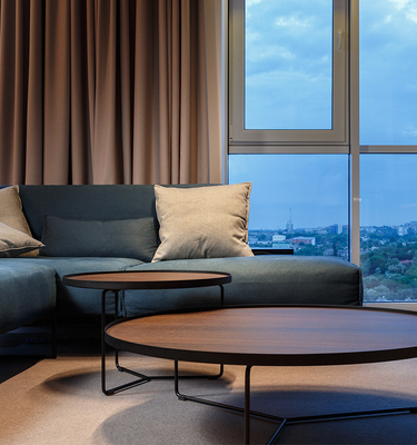 Contemperary Oval Mdf Wood And Metal Coffee Table Set Furniture For Living Room