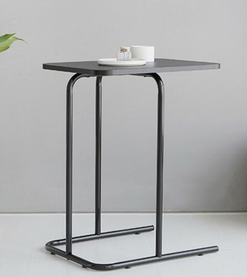 Black White Modern Solid Wood And Metal Coffee Table Nesting Side Tables