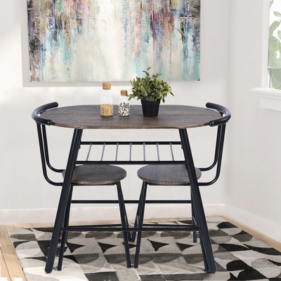 Contemporary Metal Dinning Table And Chair Set Home Furniture