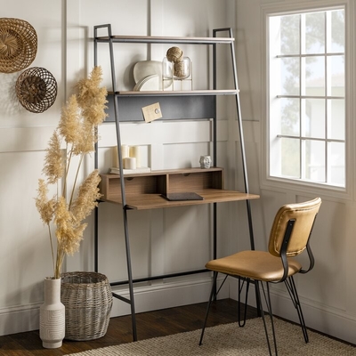 Adjustable Home Writing Computer Ladder Shelf Desk MDF Furniture