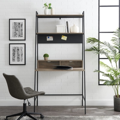 Adjustable Home Writing Computer Ladder Shelf Desk MDF Furniture