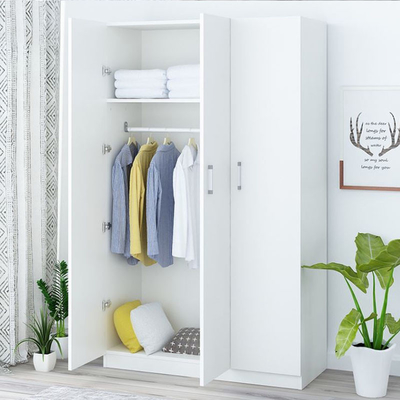 Eco Friendly Modern Wardrobe Cabinet Wood Armoire Wardrobe For Students Apartment