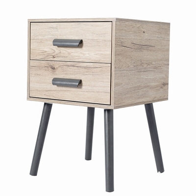 Wooden Sofa Slim Bedside Drawers End tables Nightstand With 2 Drawers