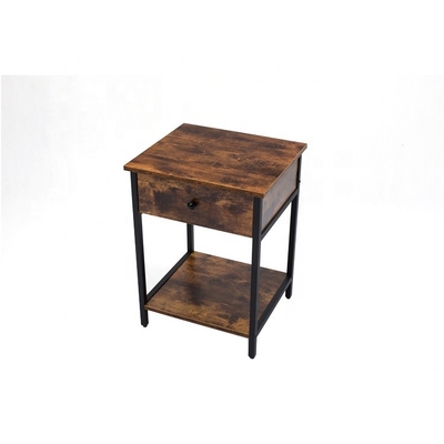 Customized Metal Timber Bedside Table Organizer Cabinet
