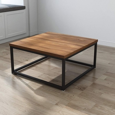 Midcentury Wooden Oak Nest Of Tables Square Walnut Colour