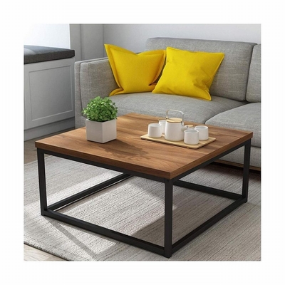 Midcentury Wooden Oak Nest Of Tables Square Walnut Colour