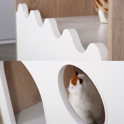 ODM Sustainable Indoor Wooden Pet House Cat Den With Storage