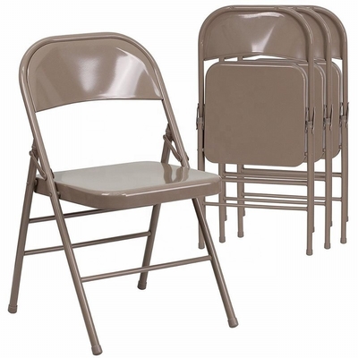 Commercial Stackable Metal Fold Up Chairs For Picnic red black white