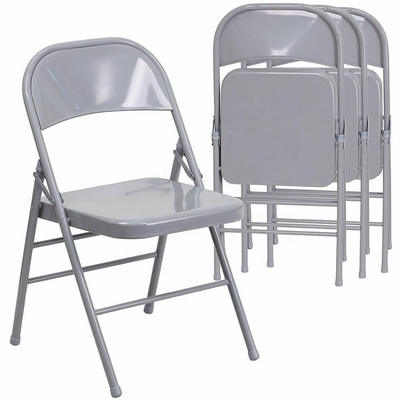 Commercial Stackable Metal Fold Up Chairs For Picnic red black white