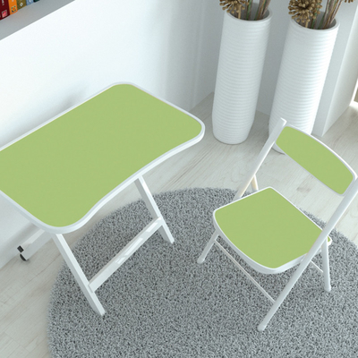 Foldable MDF Board Wooden Metal Furniture Children Table And Chair Set