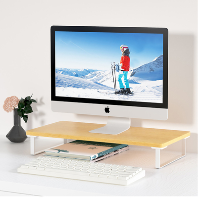 FSC Office MDF Wooden Metal Furniture Desktop Computer Stand Single Layer