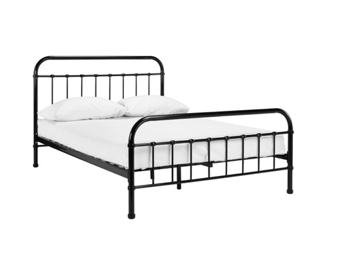 ODM Modern Convertible Wooden Metal Furniture Black Iron Bed Frame King