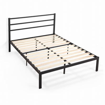 OEM Wooden Metal Furniture Slats Iron Bed Frame Queen Size