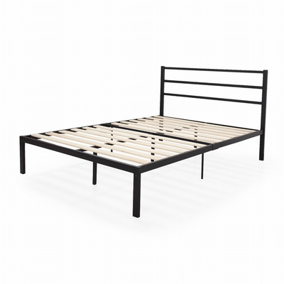 OEM Wooden Metal Furniture Slats Iron Bed Frame Queen Size